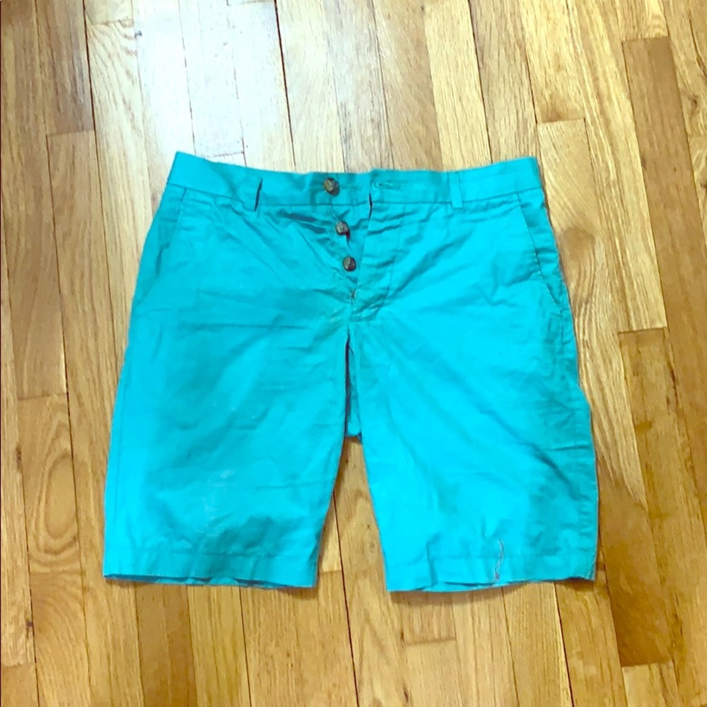 Teal chino shorts